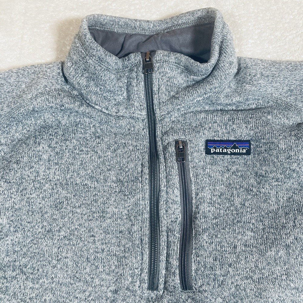 Patagonia Better Sweater 1/4 Zip Gray Mens Size M Pullover Fleece STY25523